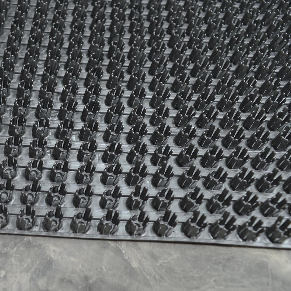 Коврик 45*75см "Травка" щетинистое покрытие, серый