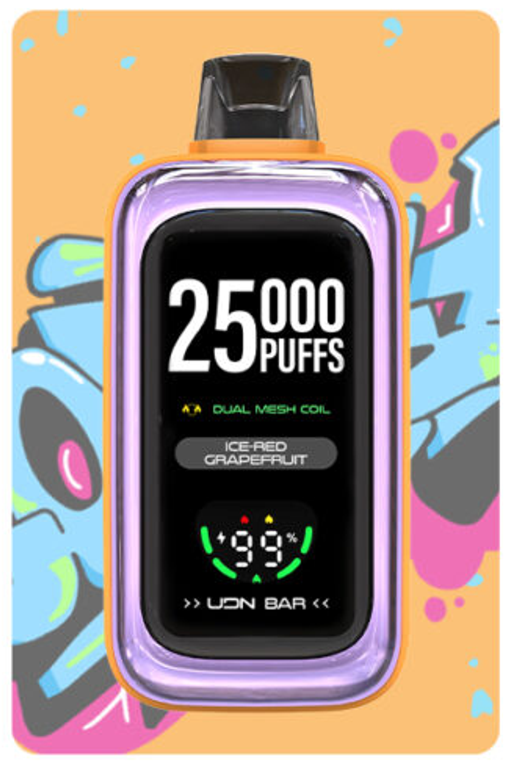 UDN BAR 25000 Ice-red grapefruit - красный грейпфрут со льдом 25000 затяжек 20мг (2%)