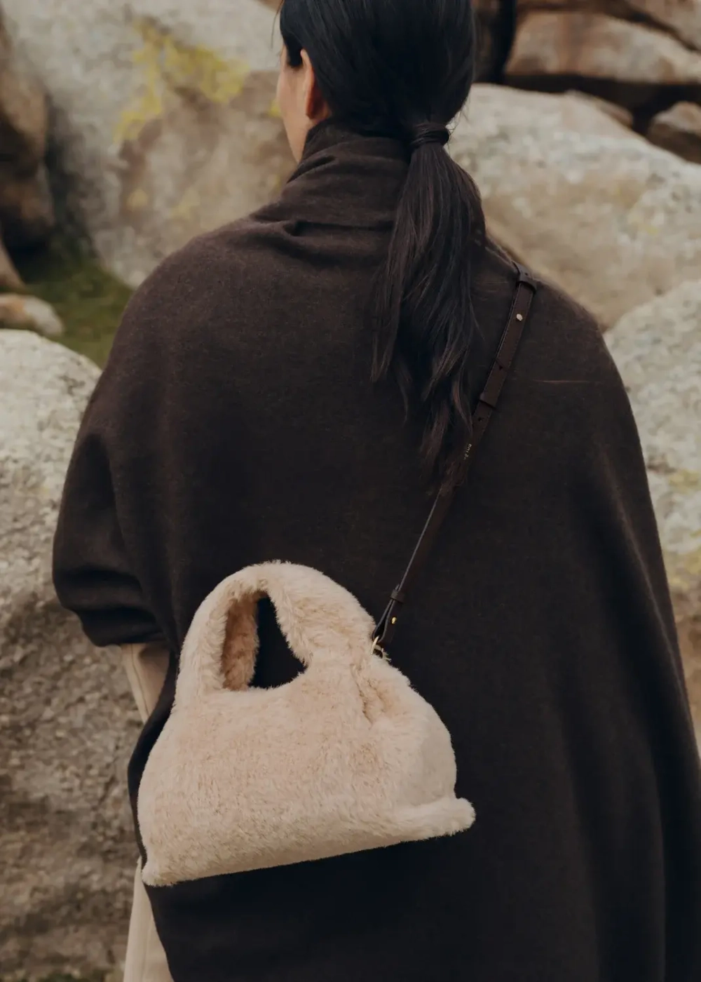 POLENE СУМКА NUMERO NEUF MINI, СВЕТЛО-БЕЖЕВЫЙ