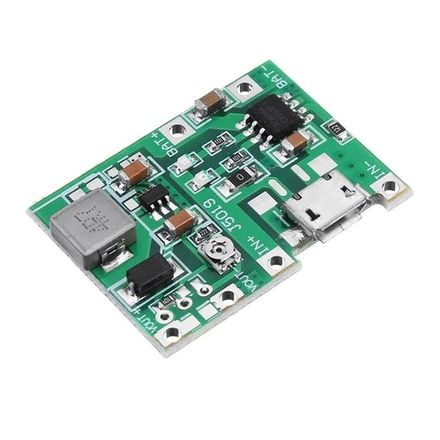 Модуль заряда для Li-ion аккумуляторов HW-357 на TP4056 с повышающим DC-DC преобразователем