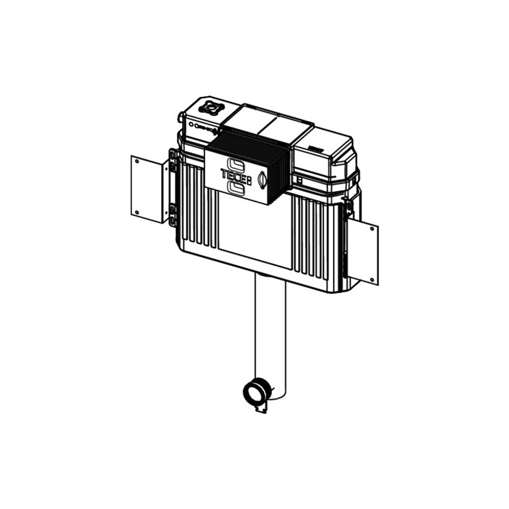 Застенный смывной бачок TECE TECEprofil для установки с напольным унитазом  9041308