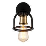 Настенный светильник 1x40Вт E27, металл, черный/бронза
