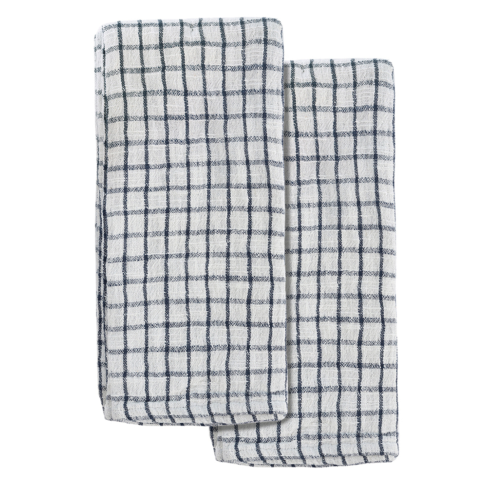 Набор из двух муслиновых полотенец с графичным дизайном из коллекции essential, 50х70 см