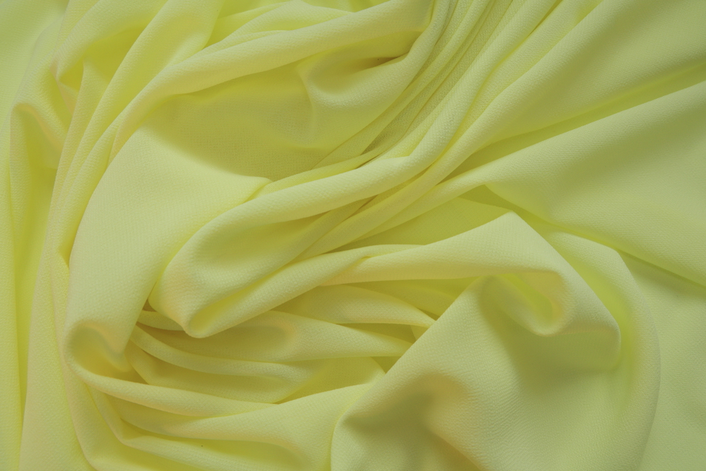 Креп плательный "Кубик" лимонный