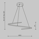 Люстра светодиодная Maytoni Curve MOD242PL-L33BSK
