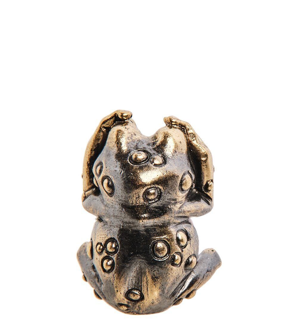 Народные промыслы AM-3121 Фигурка «Лягушка не вижу» (латунь, янтарь)