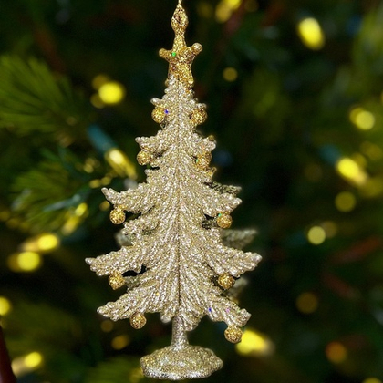Ёлка золотистая, ёлочное украшение