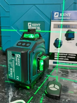 Лазерный уровень нивелир 4D 16 линий зеленый луч 360 с подставкой, KENT MTZ002-16L