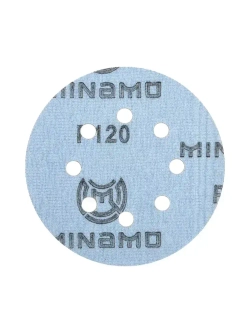 125мм P120 10шт. Шлифовальный абразивный круг для шлифовки под липучку Minamo Soft Matter PB