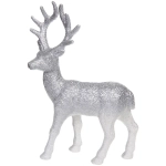 Фигурка новогодняя «Прекрасный олень» 13*5*22 см, Белый/серебро