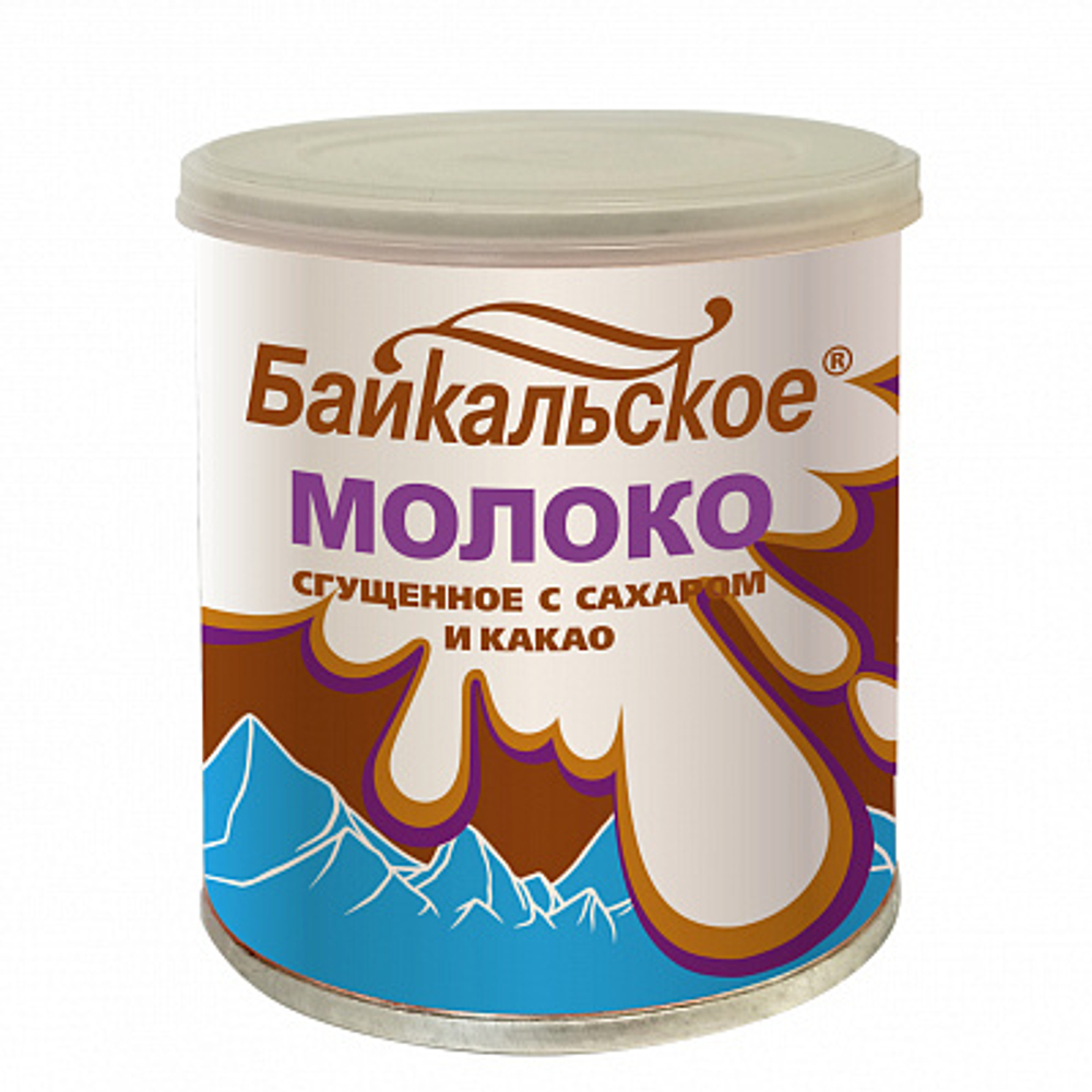 Молоко сгущенное с сахаром и какао Байкальское 5% 380