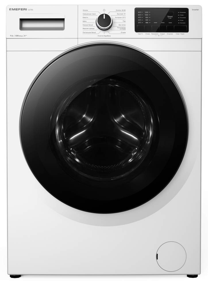 Стиральная машина с инвертором и паром отдельностоящая MFW091216WH ULTRA