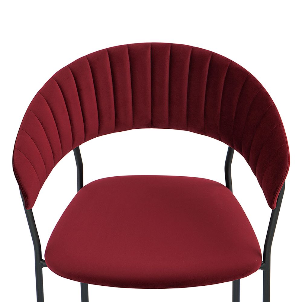 Стул Stefany, велюр, винный