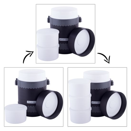 Термос пищевой 1800 мл. Kamille КМ 2029 пластиковый с емкостями