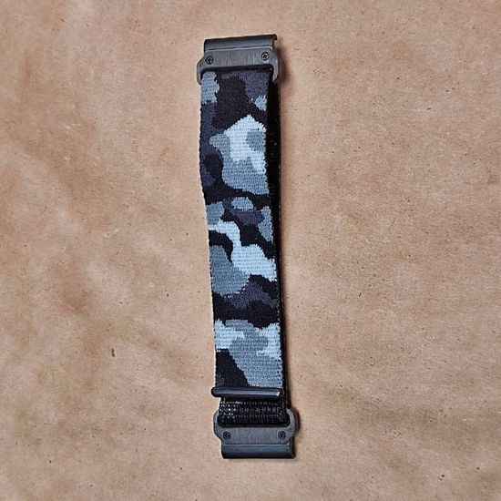 Ремешок TacFit 22 мм. для Garmin Fenix 7 / 6 / 5, Epix 2, Instinct / Instinct 2, Forerunner 9х5, Marq / Marq 2 нейлоновый быстросъемный Велкро (Камуфляж серый)
