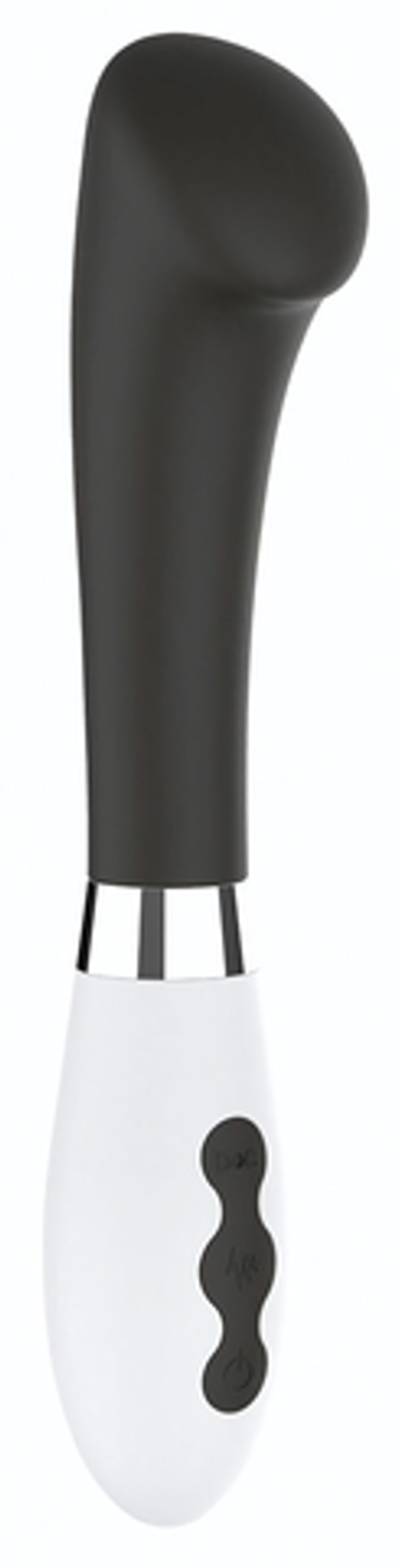 Черный вибратор Aceso с утолщенной головкой - 20,8 см. (Цвет: черный)