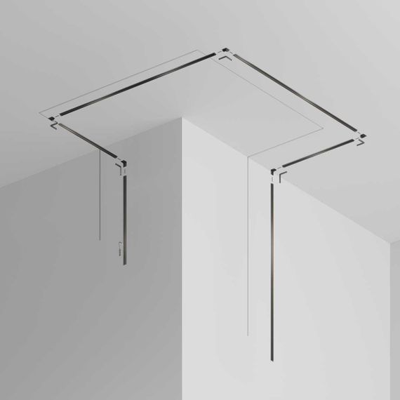 Шинопровод 3м Exility X встраиваемый под ГКЛ 12,5мм Maytoni Technical EXILITY X Busbar trunkings Exility X TRX239-423.12B