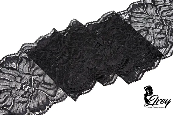 03-278 Кружево эластичное 18 см, черный