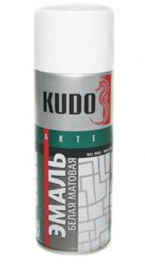 Эмаль аэрозольная KUDO 1101 универсальная белая матовая (0,52л)