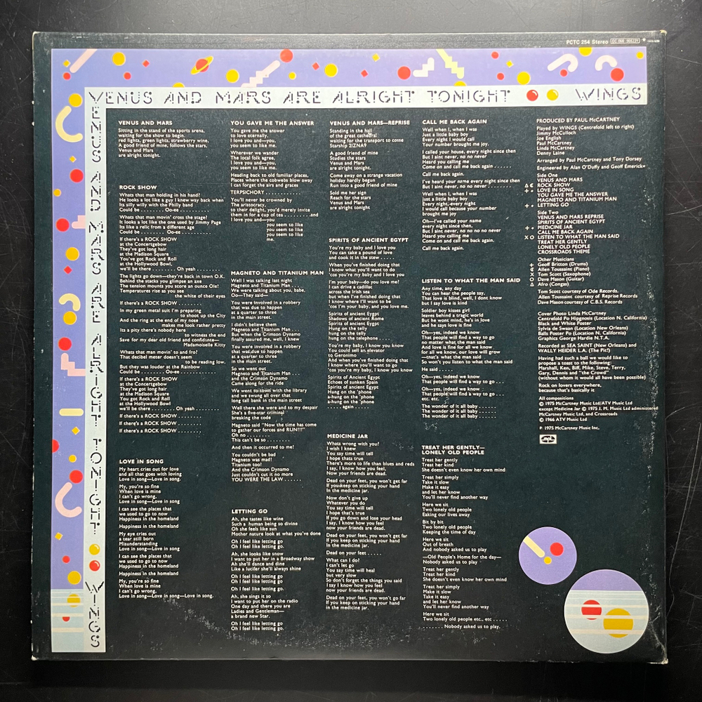 Wings – Venus And Mars (Англия 1975г.)