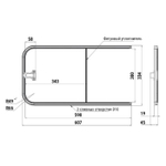 Форточка накладная со сдвижным стеклом, правая 607x334 (10268760)