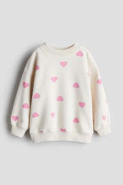 H&M Толстовка с круглым вырезом, светло-бежевый