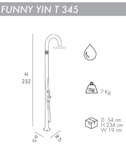 Душ уличный Arkema Funny Yin T 345, антрацит