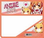 Папка д/тетрадей А5 пластик, на липучке, клапан + уголок "Anime girl 2024" (Пчелка)
