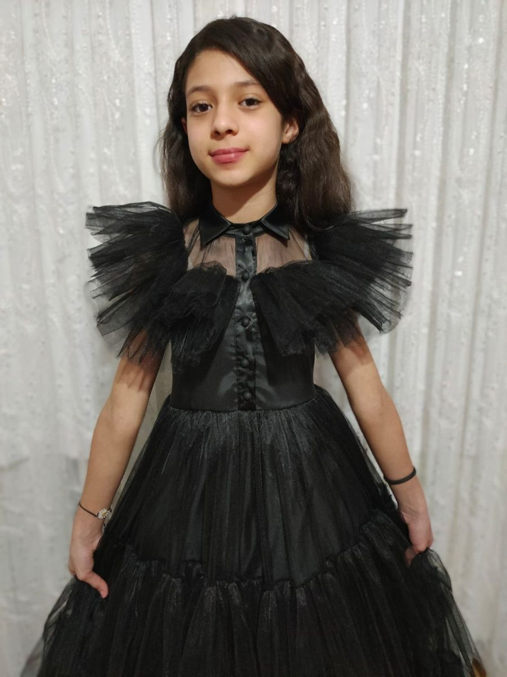 Платье Wednesday Addams Уэнсдэй Адамс на Хэллоуин в пол