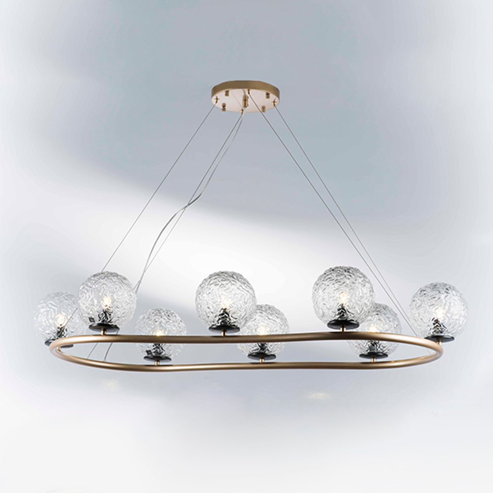 815283 Люстра BARI 8х10W(led) G9 ЗОЛОТО/ЧЕРНЫЙ МАТОВЫЙ