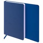 Ежедневник датированный 2023 А5 138x213 мм BRAUBERG "Towny", под кожу, клапан, синий, 114009