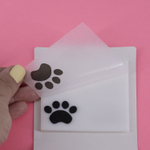 Прозрачные стикеры для заметок с клеевым краем, Alingar, 75 х 75 мм, 50 л., покрытие starlight touch, "Black PAW", лапка, роз, водонепрониц., европод.