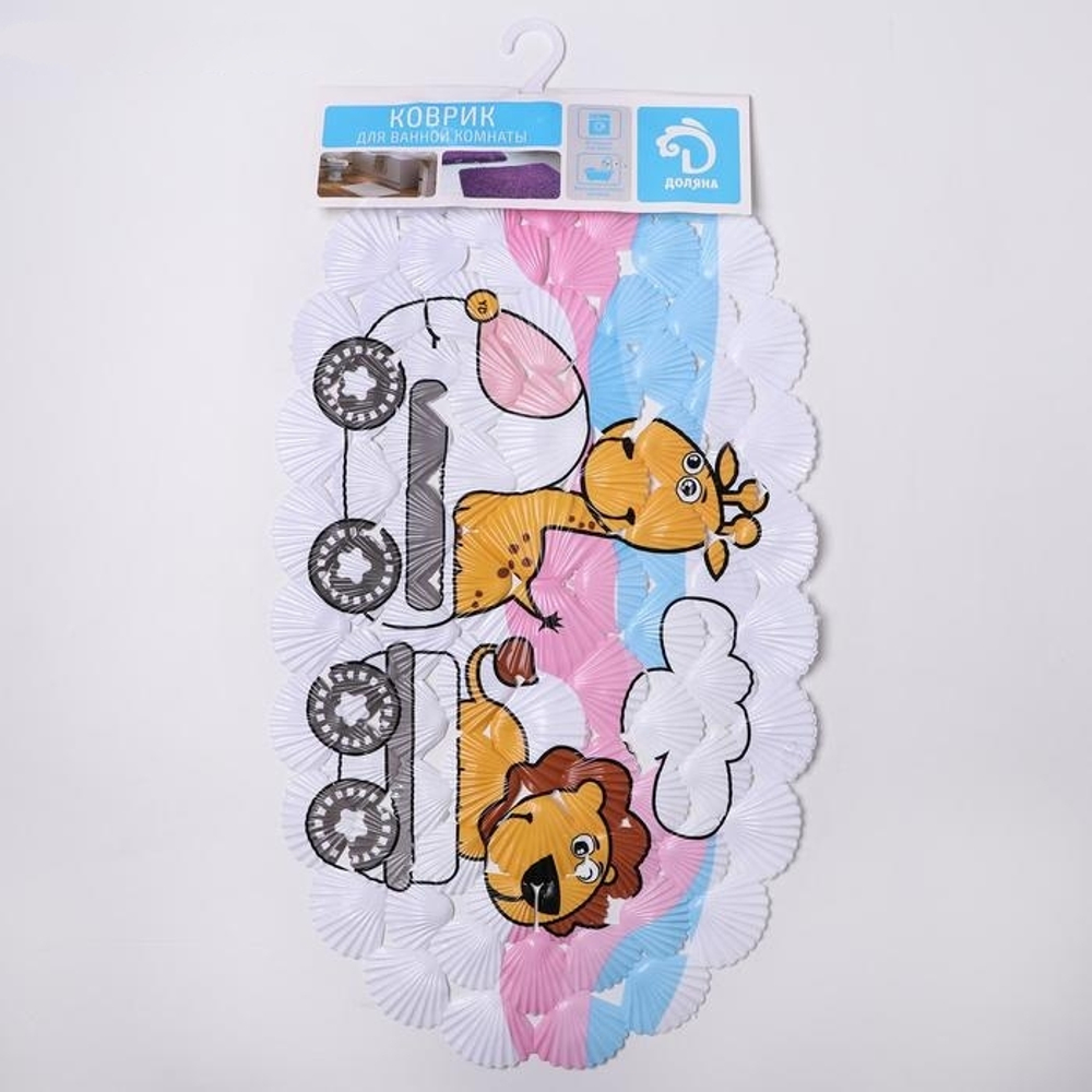 5139235 Коврик для ванны «Веселье», 35×65 см, ракушка