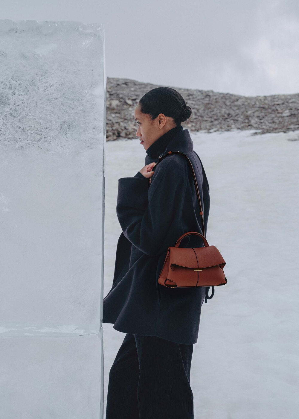 POLENE СУМКА MOKKI MINI, КРАСНОВАТО-КОРИЧНЕВЫЙ