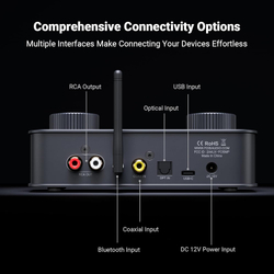 Игровая звуковая карта Fosi Audio K7, цифро-аналоговый преобразователь, усилитель для наушников
