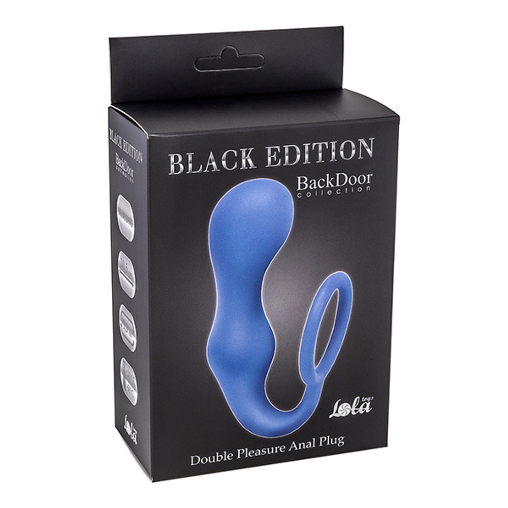 Эрекционное кольцо с анальной пробкой Lola Games Double Pleasure Anal Plug  Blue 4217-03Lola по выгодной цене в интернет-магазине Мелоскоп