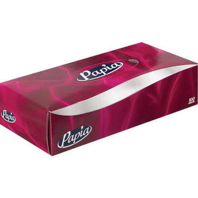 Салфетки косметические PAPIA 2-слойные (100 штук в картонной в упаковке) 20477