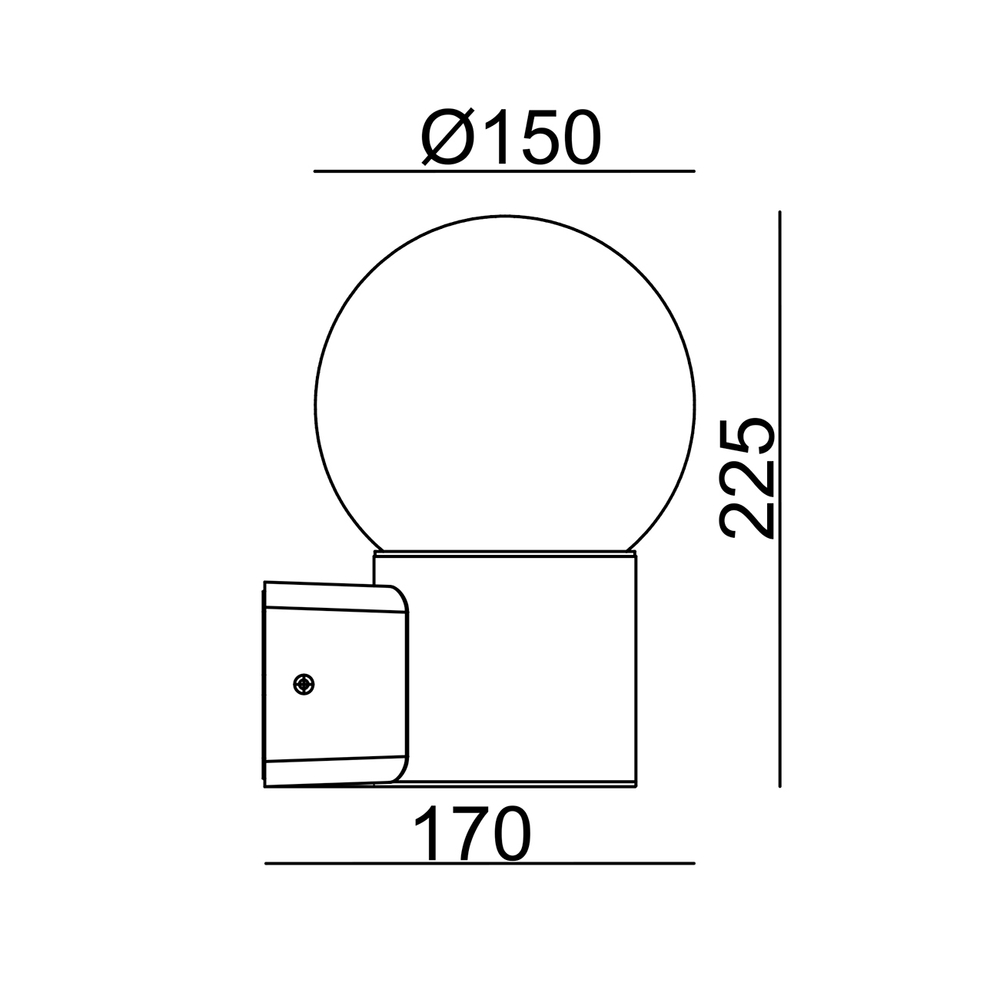 Уличный настенный светильник 20Вт E27, металл/пластик, темно-серый