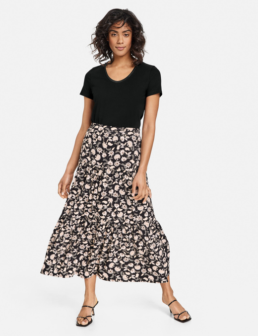 Юбка из вискозы с воланами