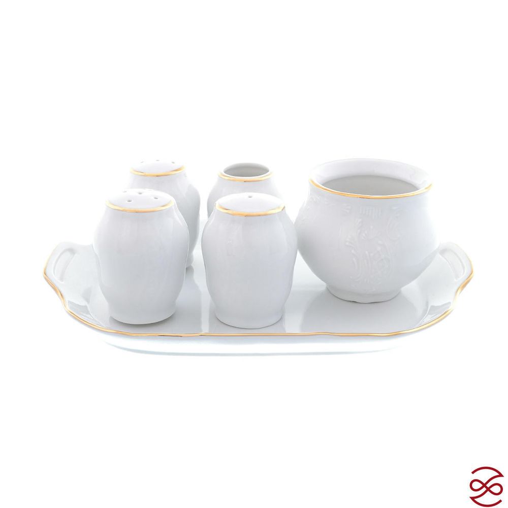 Набор для специй Bernadotte Белый узор 6 предметов