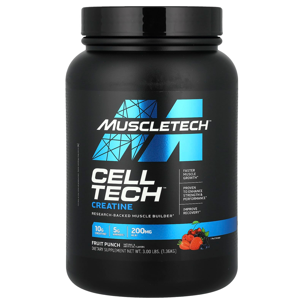 MuscleTech, Performance Series, CELL-TECH, креатин, фруктовый пунш, 1,36 кг (3 фунта)