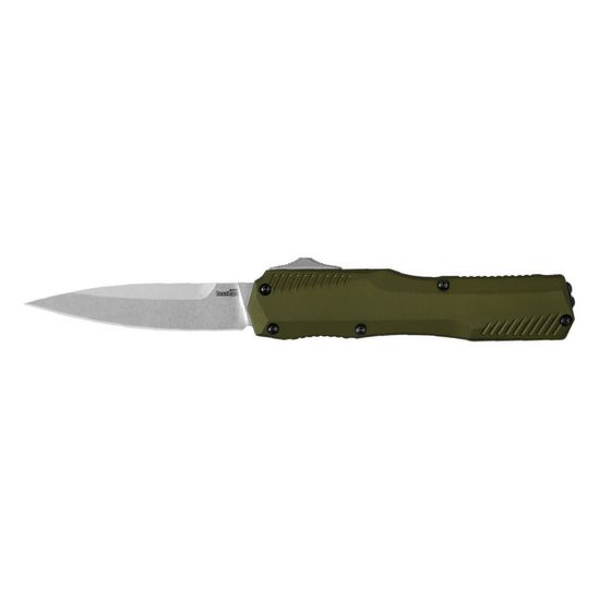 Kershaw K9000OL Livewire - нож автом., зелен., алюмин. рукоять, клинок CPM MagnaCut, стоунвош