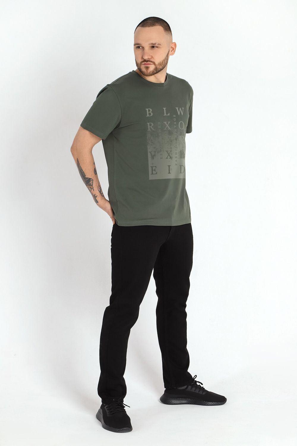 Фуфайка (футболка) мужская Клаб-3У Виотекс ХАКИ