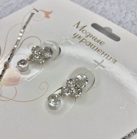 Комплект украшений, серьги + колье