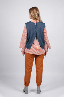 Укороченный жилет 2955ВП, Серо-голубой #87СГ062955ВП