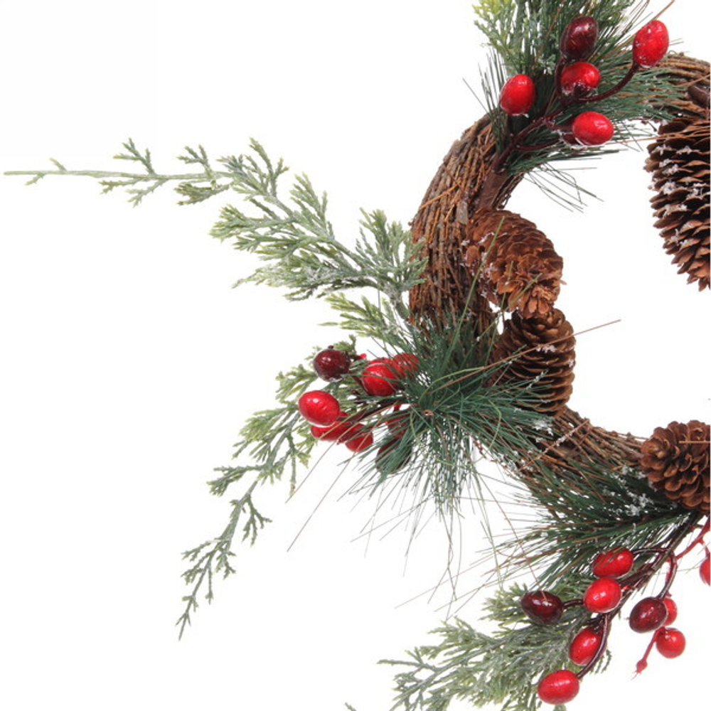 Венок хвойный новогодний «Рождественское волшебство» , 48 см