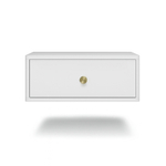 Тумба прикроватная подвесная ROYAL 5300 эко (Белый-р.золото)