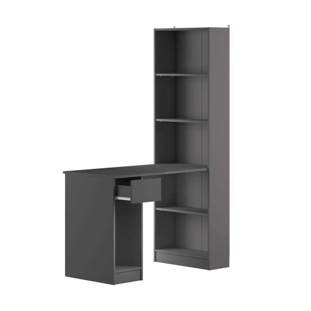 Письменный стол со шкафом Лайт 10.01 темно-серый