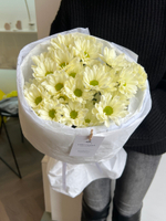 Букет из хризантемы в кремовом оттенке