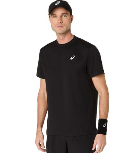 Мужская теннисная футболка Asics Court Short Sleeve - performance black